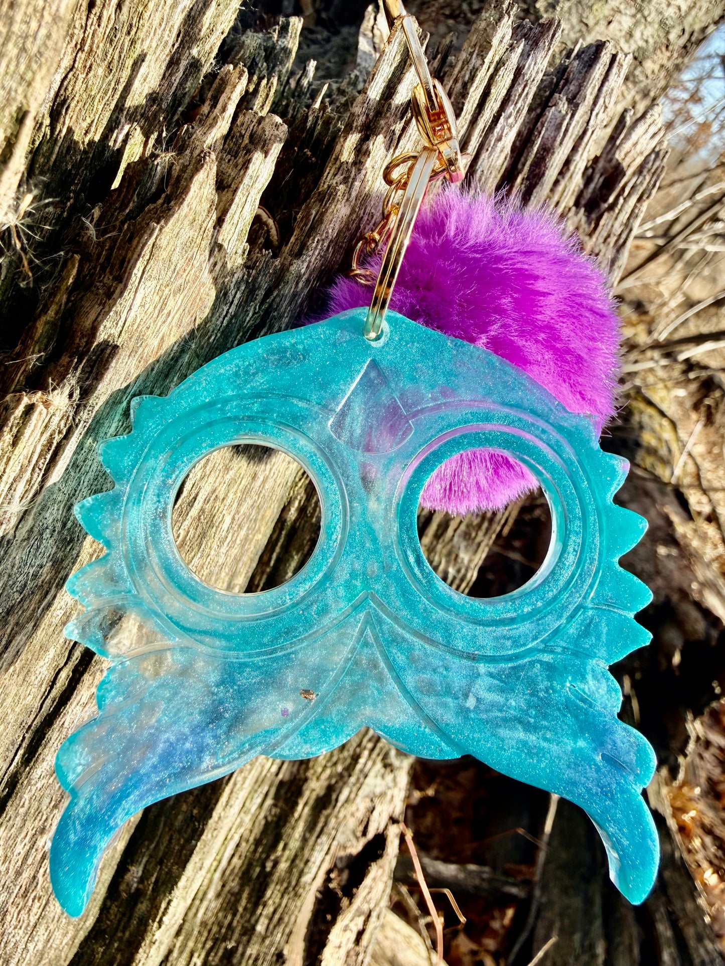 ✨ Cosmic Owl Keychain 🌙