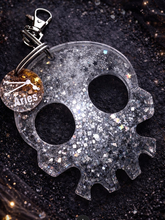 ⭐ Celestial Zodiac Resin Keychain 🌙